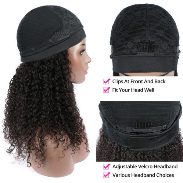Headband Wig Human Hair Water Wave Wig - Image 5